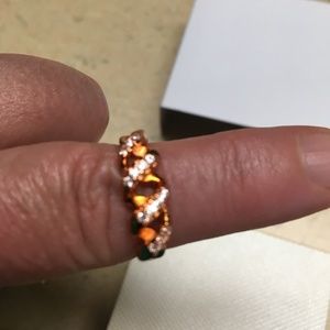 NIB ASHLYNN AVENUE 18K ROSE-GOLD WEAVE RING SIZE 7